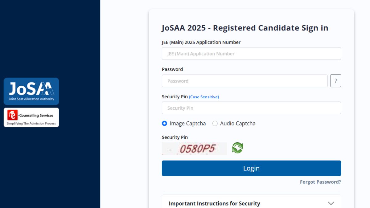 JoSAA 2025